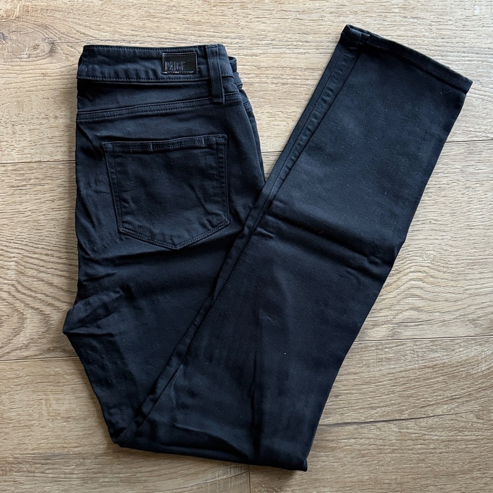 PAIGE Jet Black Skinny Jeans